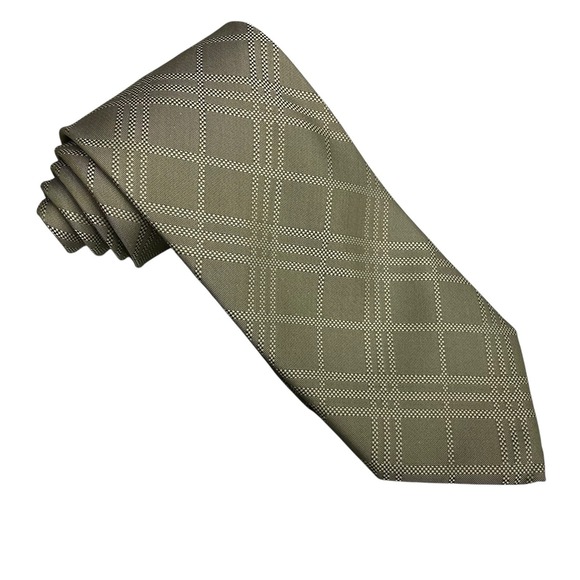 Burberry London Men's Tie Classic Nova Check Plaid Taupe/Tan Silk 3 5/8" x 58.5" - Picture 1 of 4